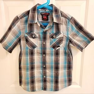 Tony Hawk Kids Plaid Button Down Shirt